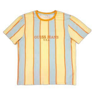 GUESS ASAP Rocky Vintage Striped Short Sleeve Ringer T-shirt 90s Streetwear‎ Y2k